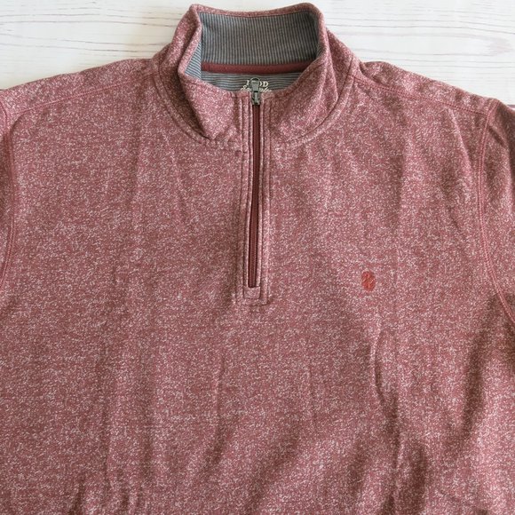 Izod Saltwater Relaxed Classics Half Zip Long Sleeve Sweatshirt - Size Large - Picture 5 of 8